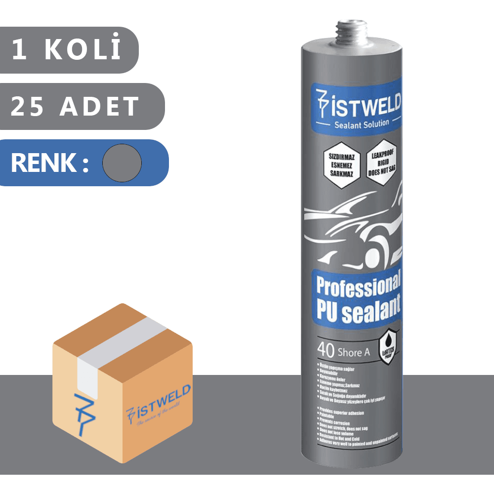 İSTWELD PU MASTİK SHORE 40 280 ML ANTRASİT GRİ